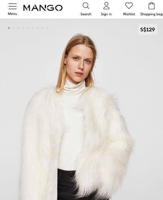 Fur jacket clearance mango