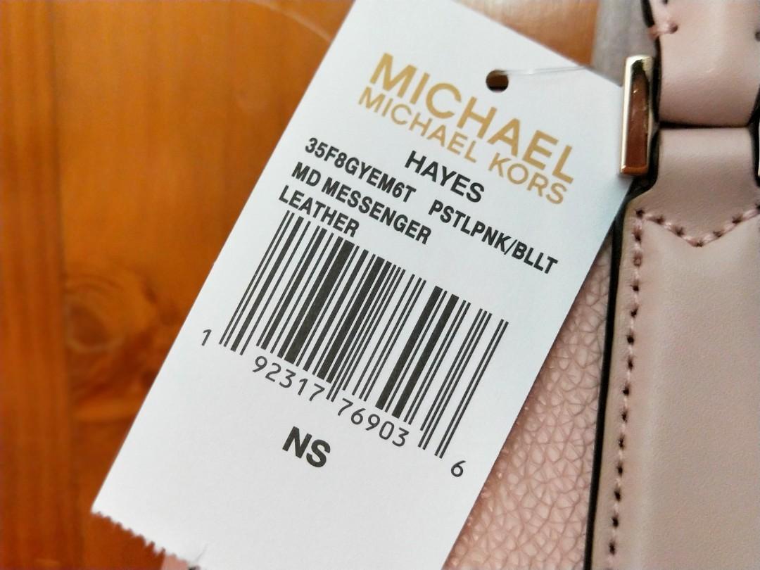 MICHEAL KORS HAYES MEDIUM MESSENGER BAG PASTE PINK