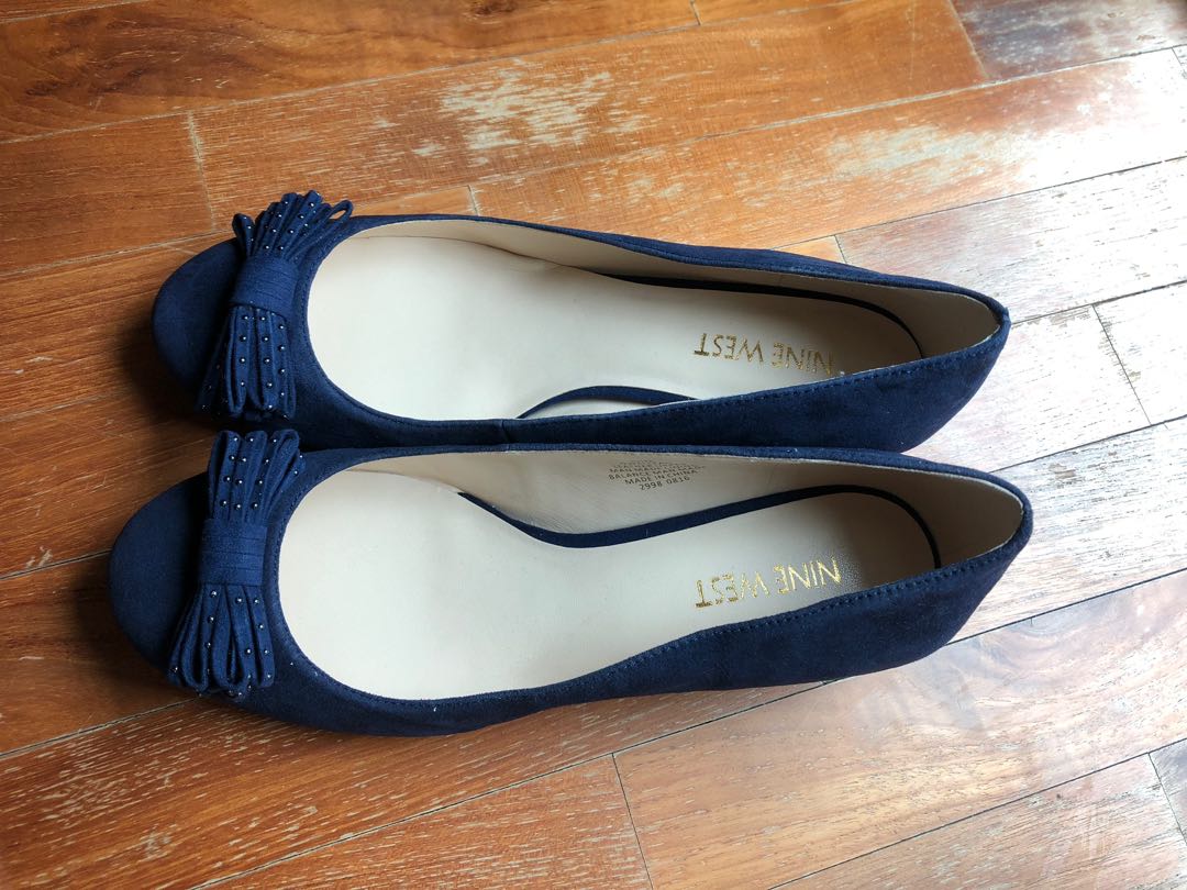 nine west navy blue pumps