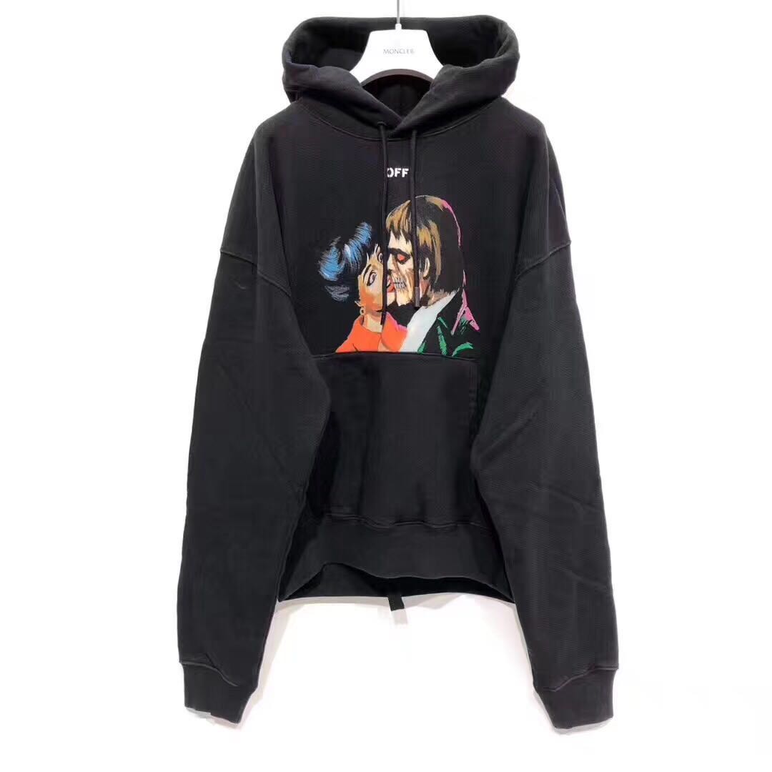 off white hoodie kiss