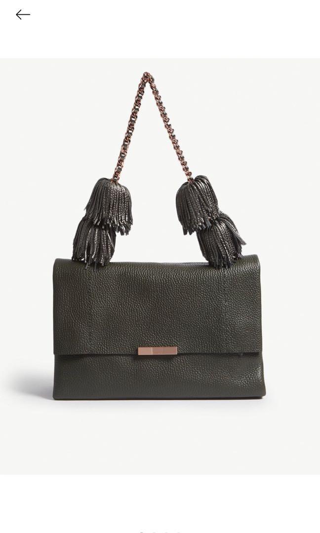 RTP 300 Ted Baker Melody pom Pom leather shoulder bag
