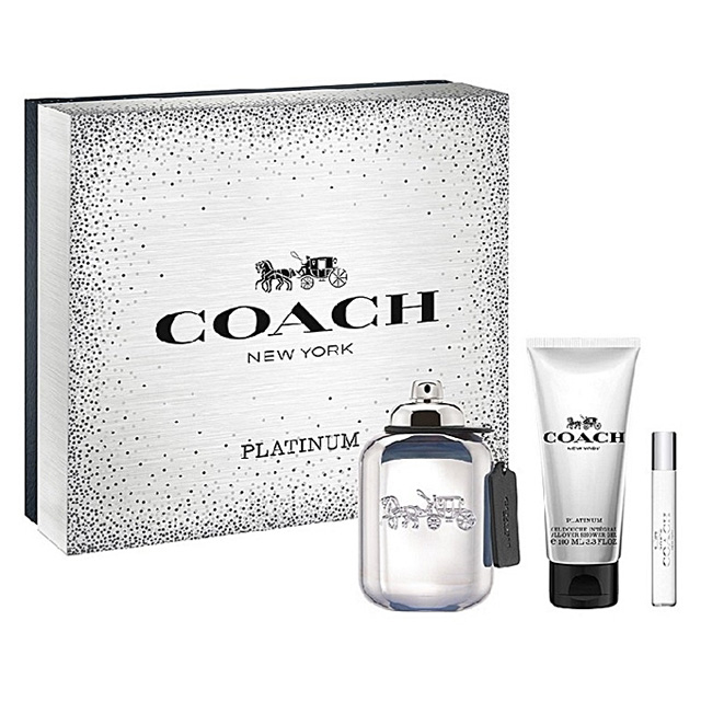 Coach New York Platinum 3 Pcs Gift Set For Men 100ml Edp 7 5ml Travel Spray Shower Gel Beauty Personal Care Fragrance Deodorants On Carousell