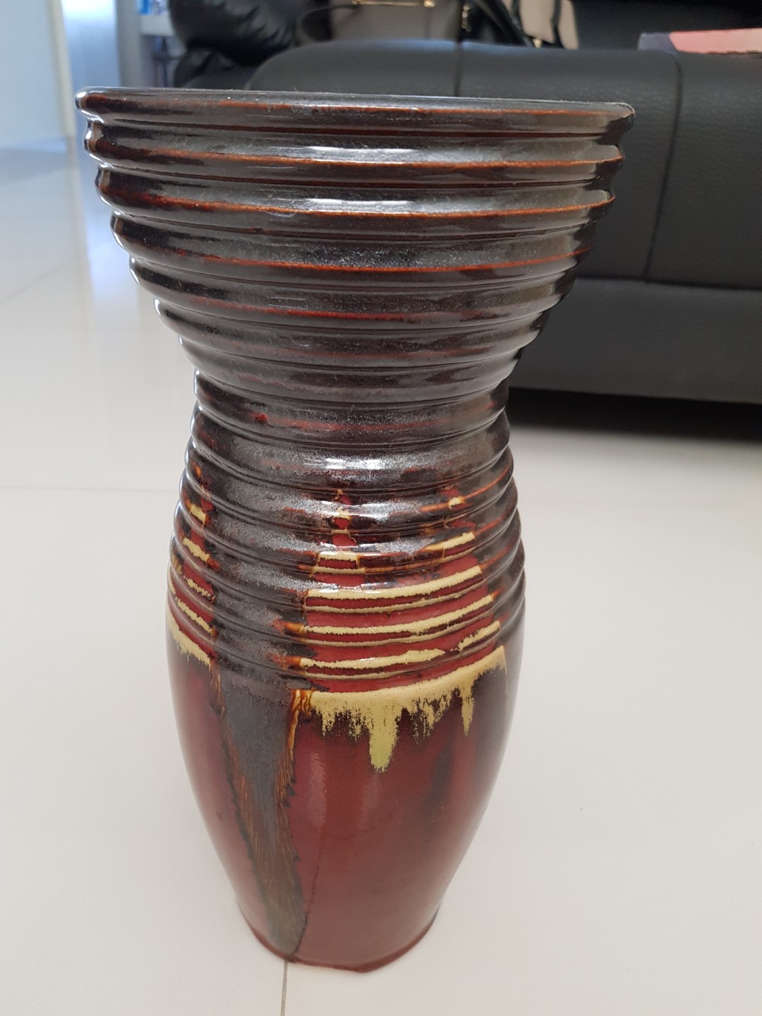 Tall ceramic glazed vase /umbrella stand, Furniture & Home Living, Home