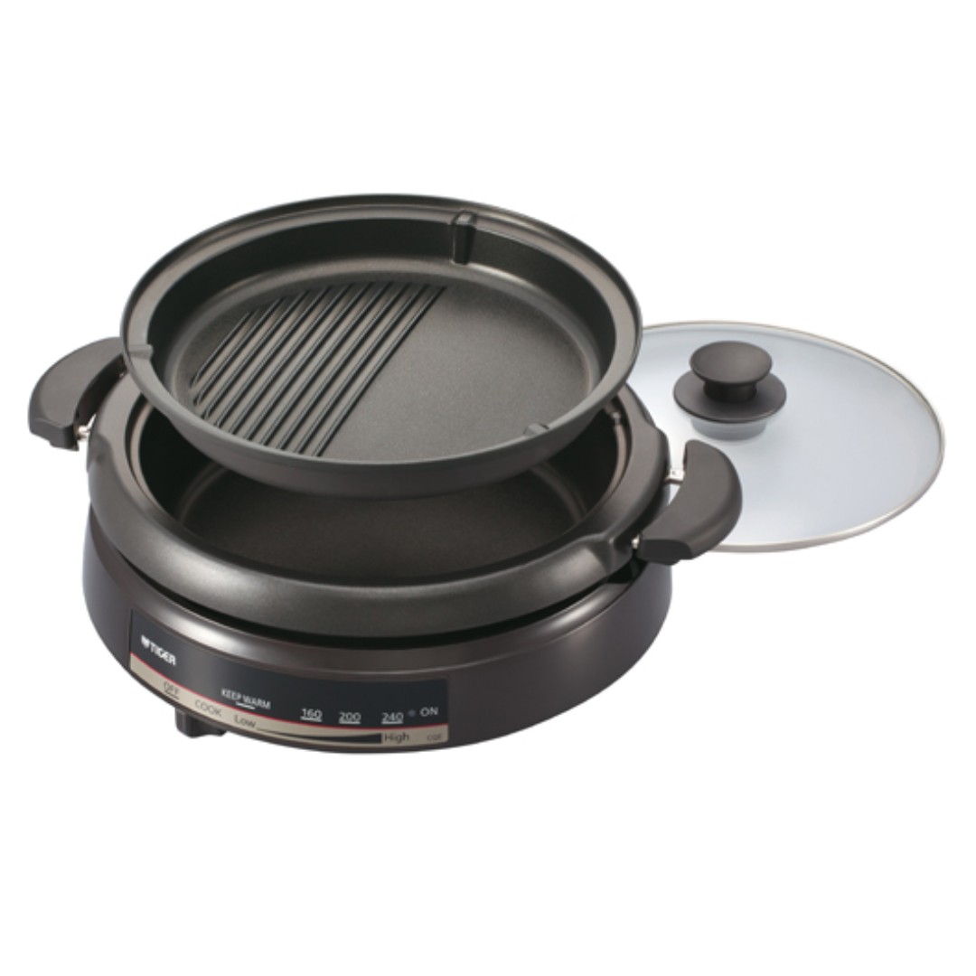 Tiger Electric Steamboat with Teppanyaki Grill Pan, TV & Home