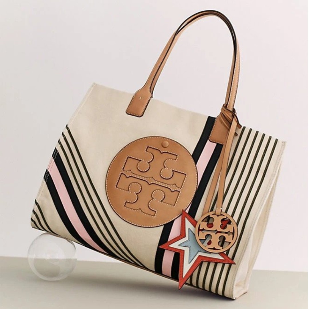 ella printed canvas tote