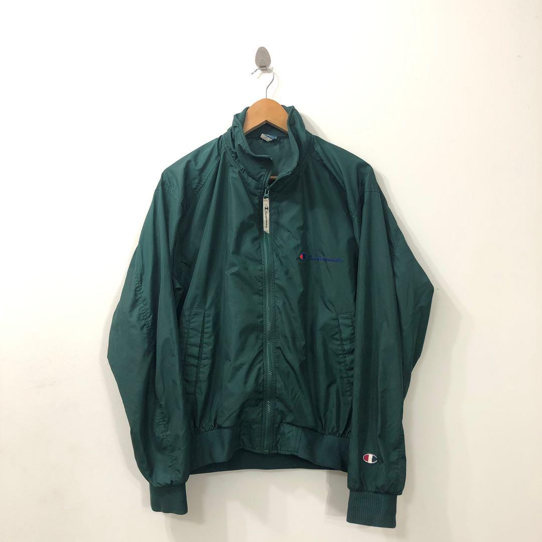 Champion green windbreaker Clearance