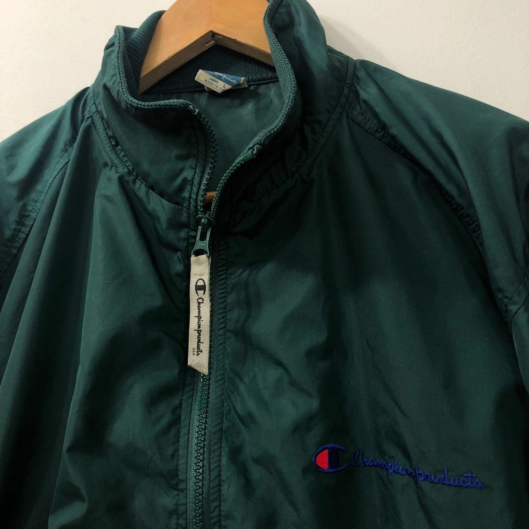 Green champion windbreaker discount