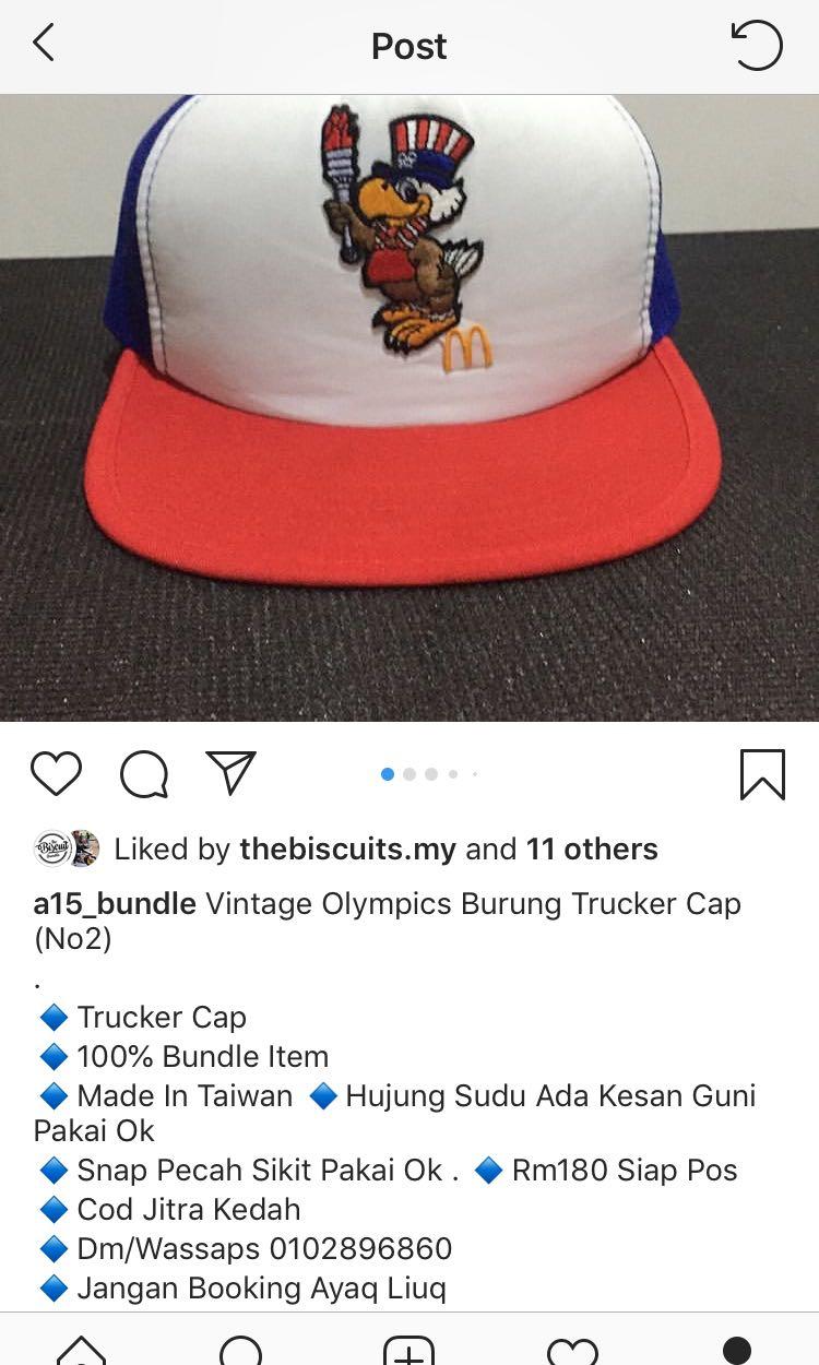 Vintage Olympics Burung Trucker Cap Men S Fashion Accessories