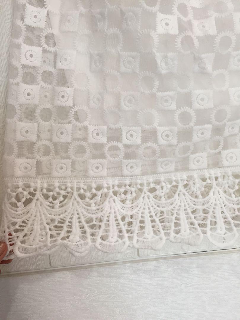 White mesh skirt on Carousell
