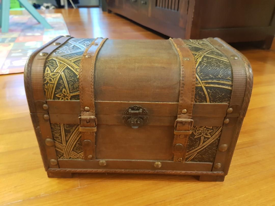 Wooden Treasure Box Furniture Shelves Drawers On Carousell