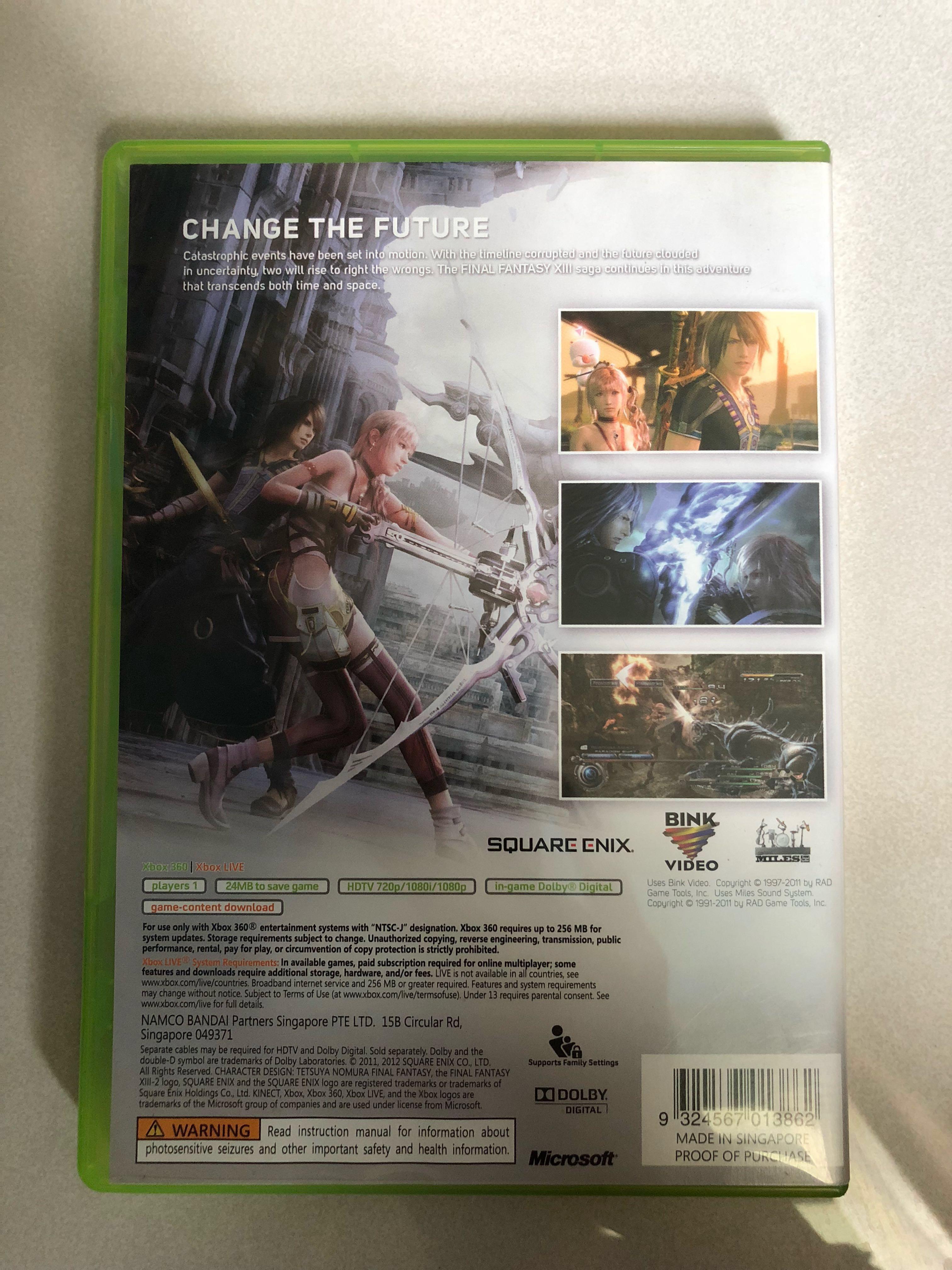 X360-3) XBOX 360 Final Fantasy XIII-2 FR PAL