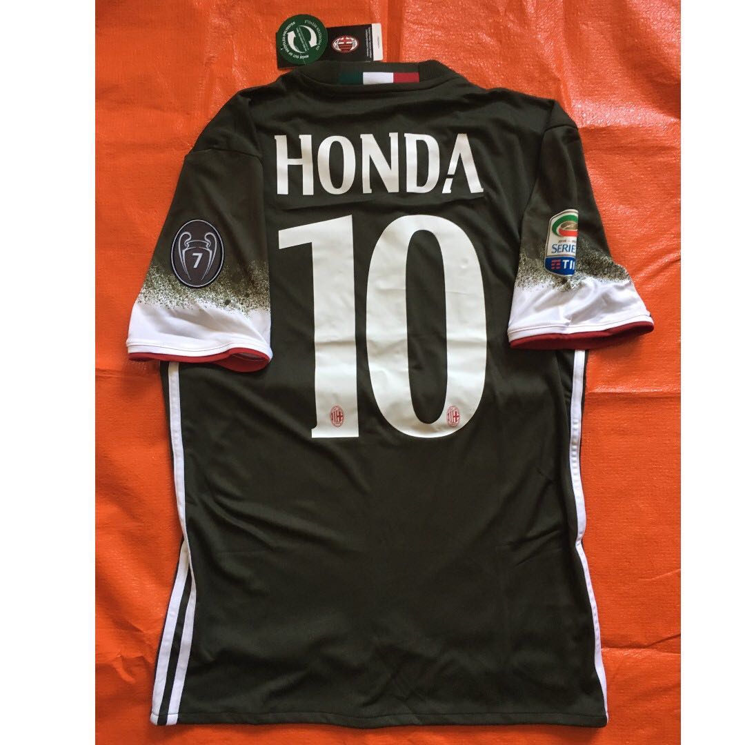 100 New Ac Milan 16 17 3rd S 10 Keisuke Honda 本田圭佑serie A 波衫球衣 運動產品 運動衫 Carousell