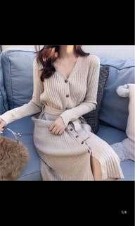 [P.O] Knit Midi Dress