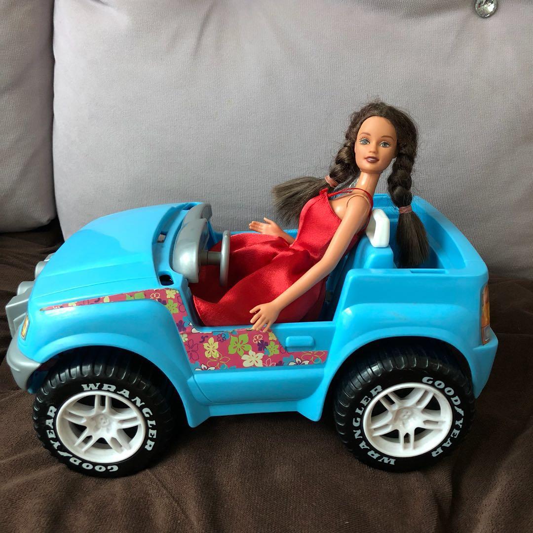 barbie in a jeep