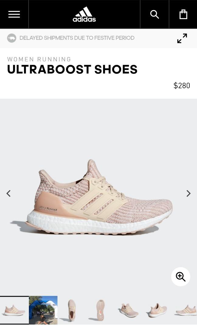 Now Available: Women's adidas Ultra Boost 4.0 Laser Red