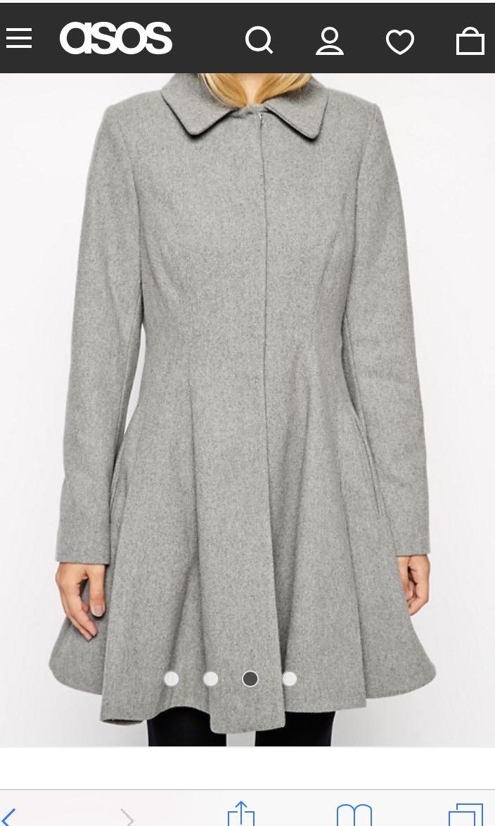 Grey skater coat hotsell