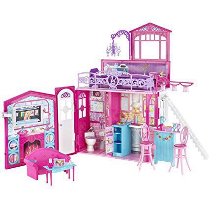 Barbie doll house store with swimming pool