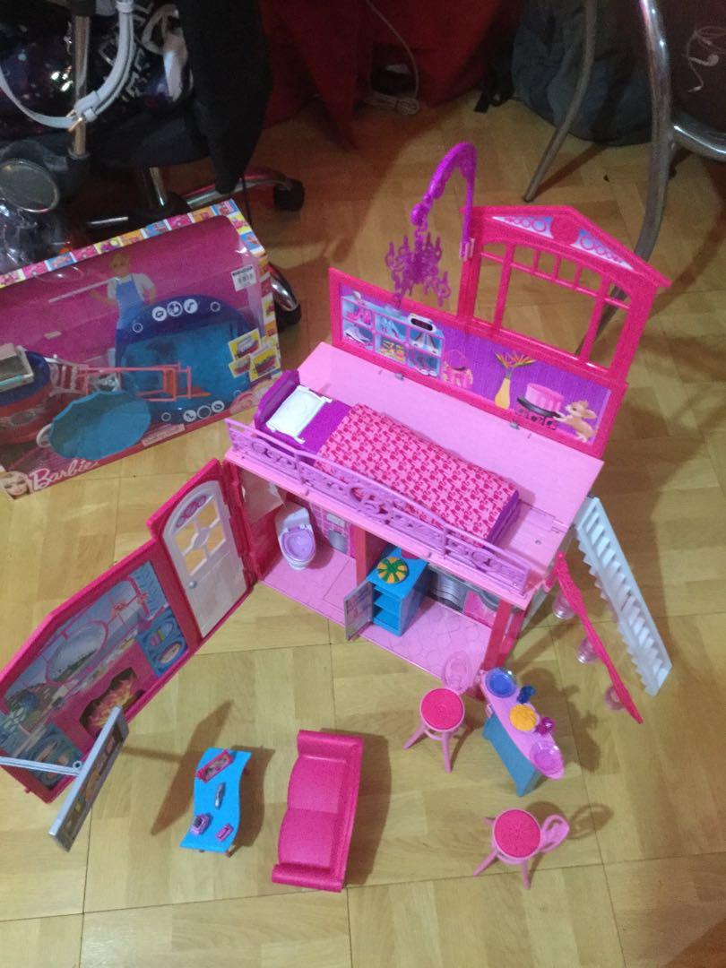Barbie Doll House & Swimming Pool, Hobbies & Toys, Toys & Games on Carousell
