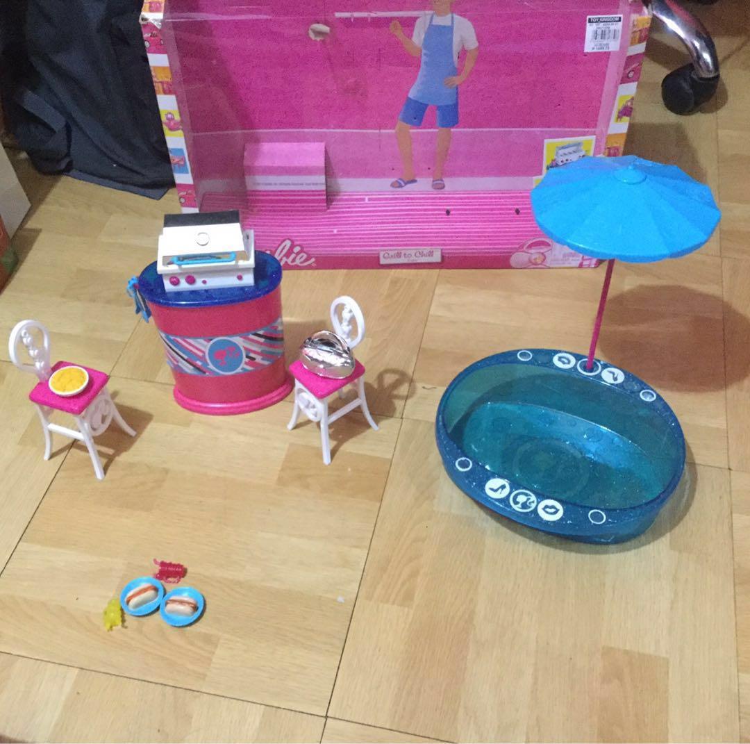 Barbie Doll House & Swimming Pool, Hobbies & Toys, Toys & Games on Carousell