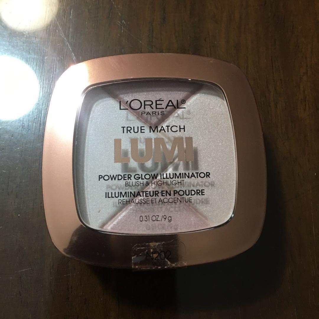 BNEW Loreal Powder Glow Illuminator Highlighter Palette (Category: Makeup) located in Pasig City. Submitted by minimaliving (Listing ID 207263444, Image 1). Description: Mall/online price: 530 My price: 420+60 sf = 480 Save 50 pesos! :).