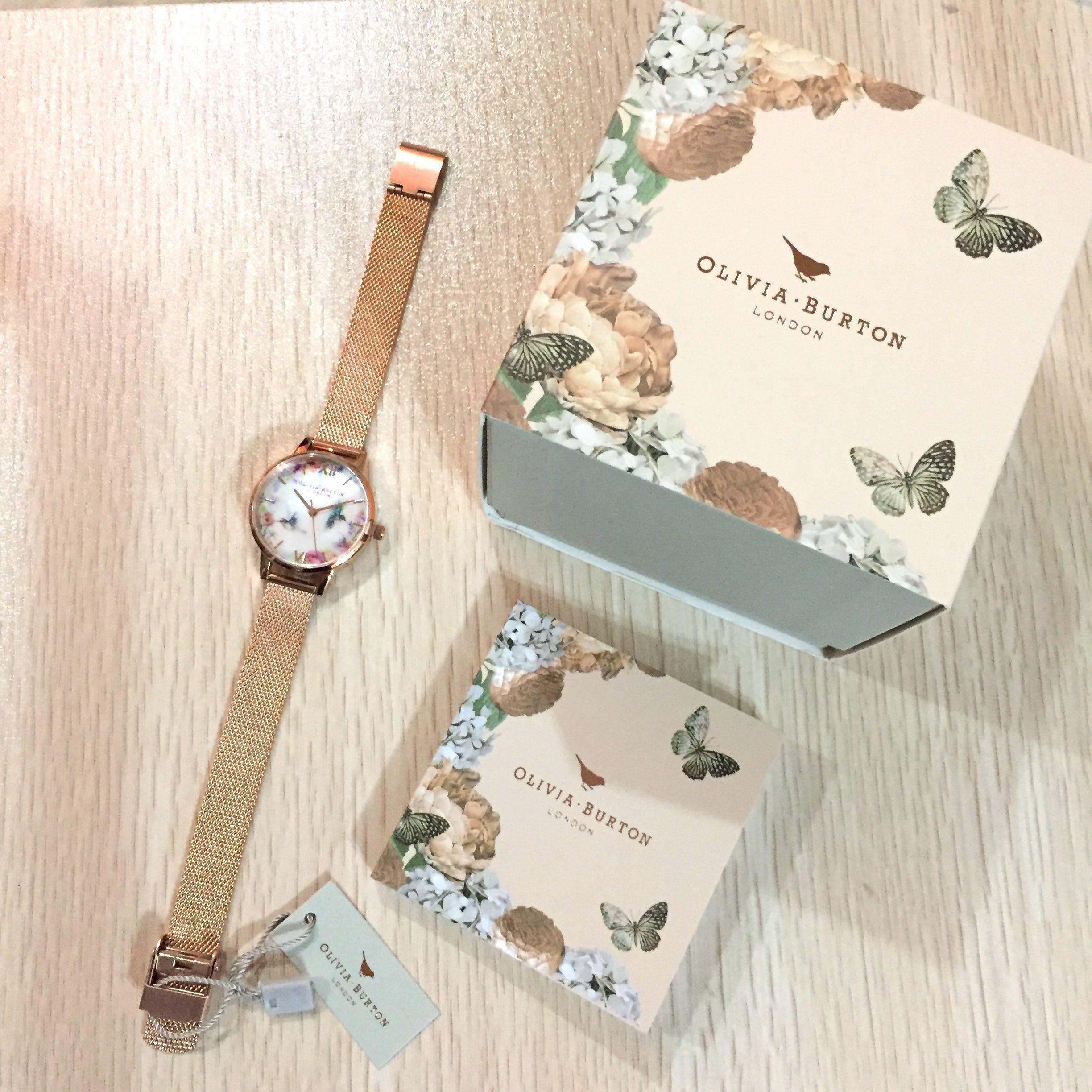 Olivia burton hummingbird watch rose cheap gold
