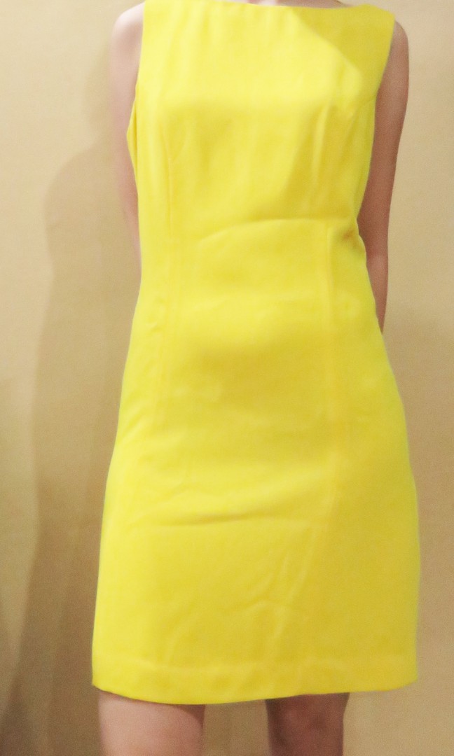 Casual Corner Yellow Shift Dress Women S Fashion Clothes
