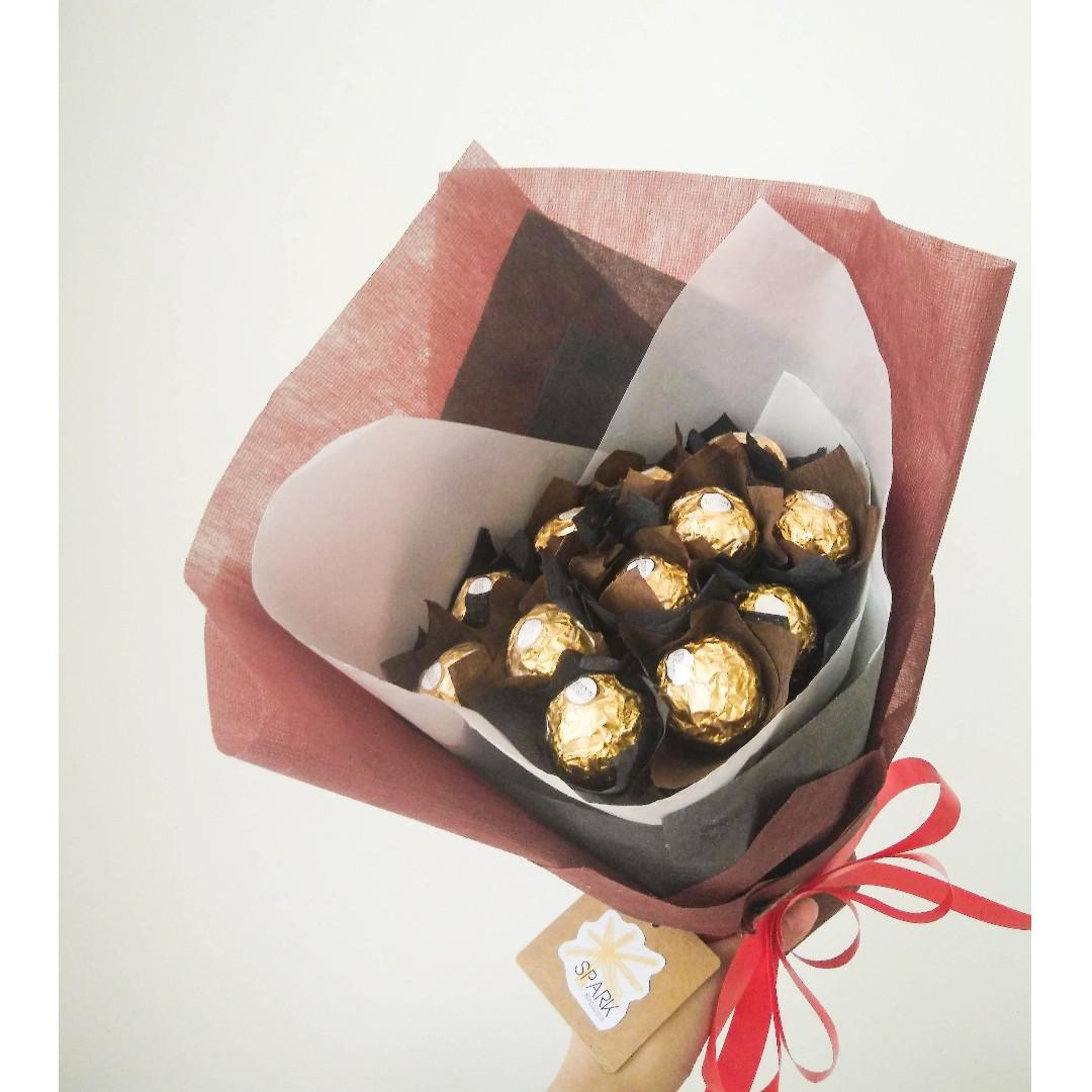 Chocolate Bouquet Ferrero Rocher Gardening Flowers Bouquets On Carousell