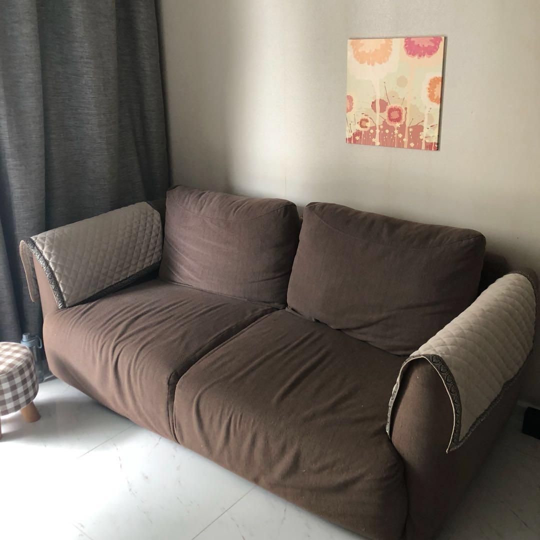Dark Brown Sofa Couch Furniture Sofas On Carousell