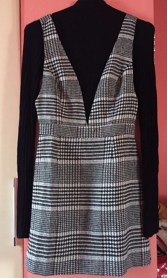 Glen plaid pinafore dress shop