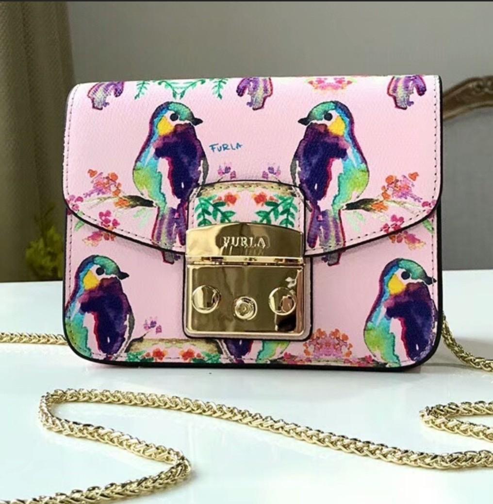 Furla metropolis watercolor bird slingbag