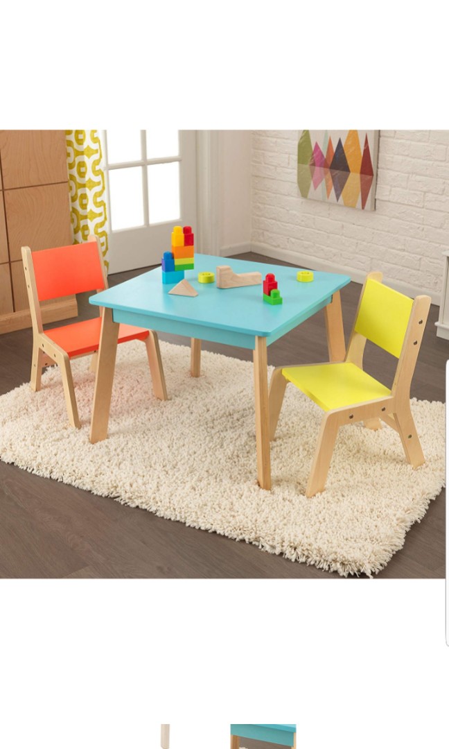 Kidkraft Kids Children Highlighter Modern Table 2 Chairs Set