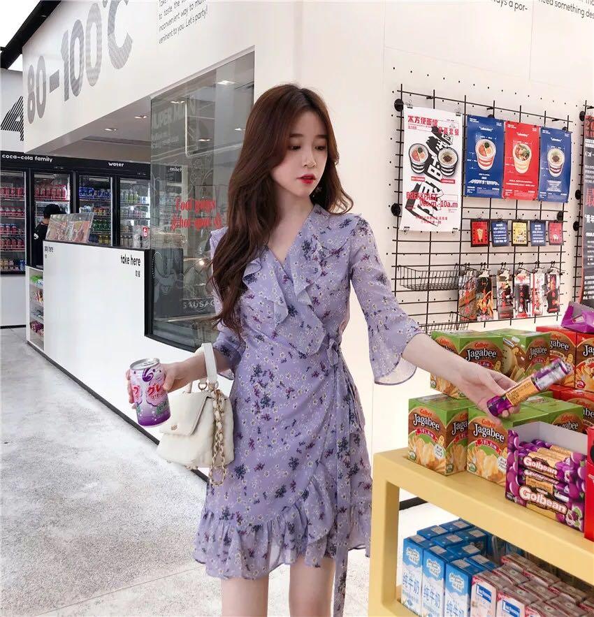 Korean online chiffon dress
