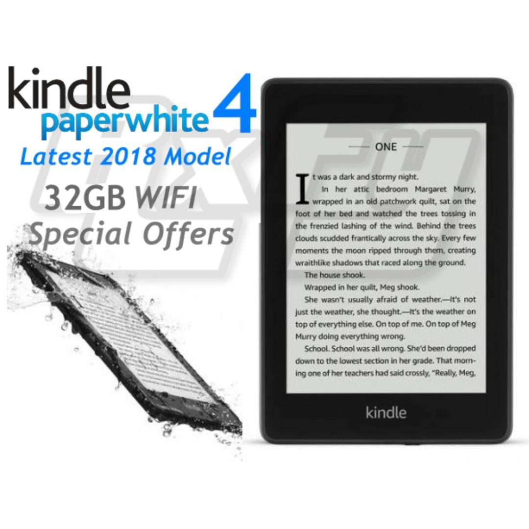 New  Kindle Paperwhite (10th Gen) 32GB, WiFi - Waterproof w/Special  Offers