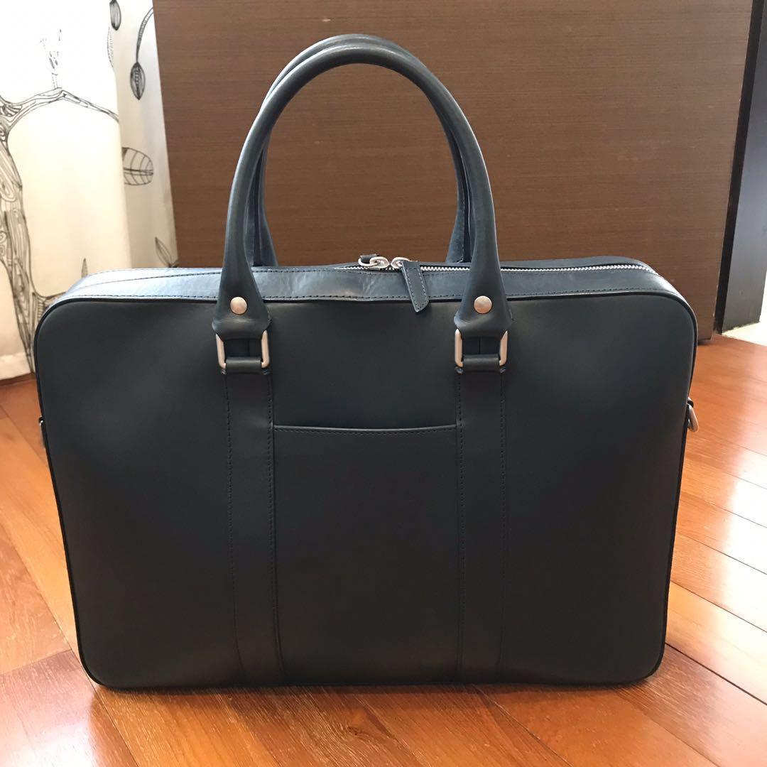 Linjer Briefcase Linjer Soft Briefcase - Navy, Men's Fashion, Bags, Briefcases on Carousell