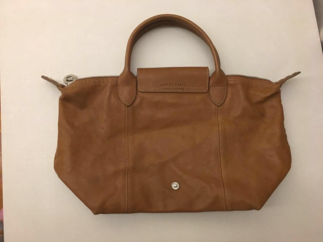 Leather backpack Longchamp Camel in Leather - 34296778