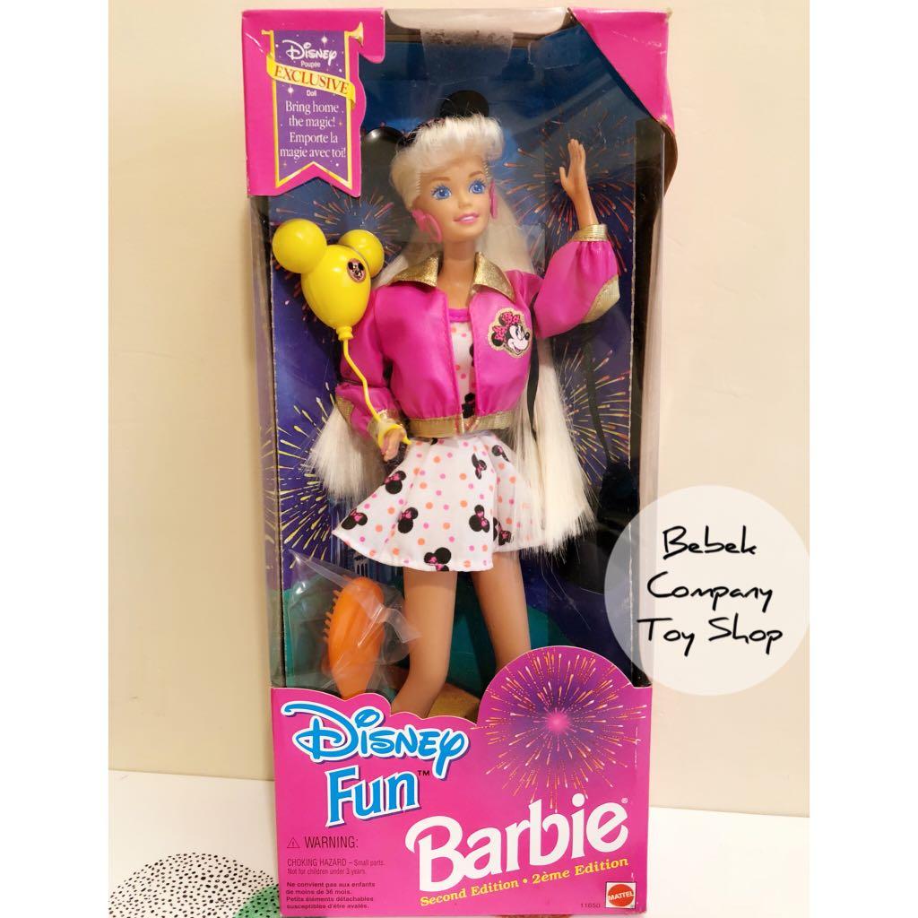 Mattel 1994年Disney Fun Barbie 絕版古董迪士尼芭比娃娃全新未拆盒裝