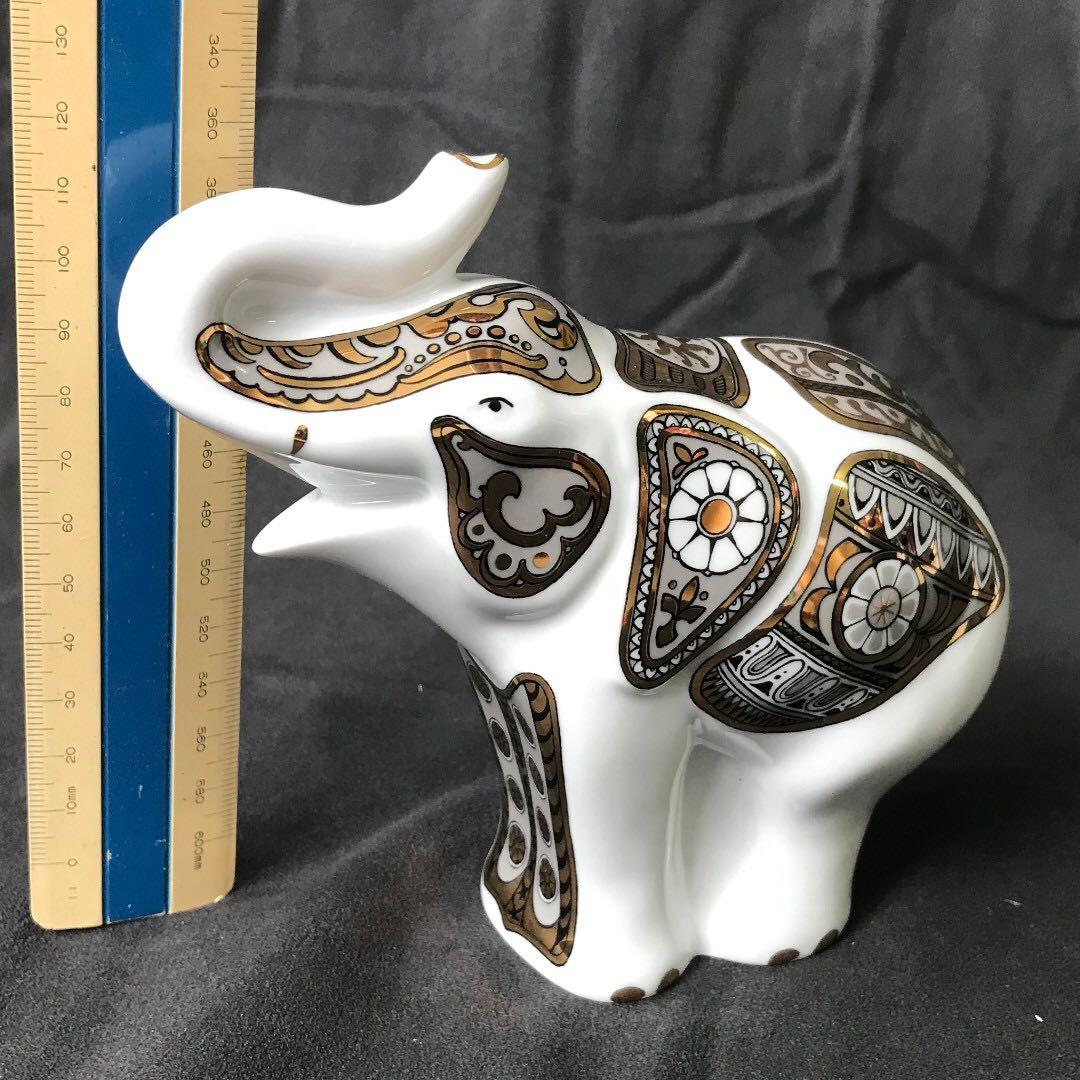 Mesna Porcelain Elephant Figurine Sri Lanka, Furniture & Home Living