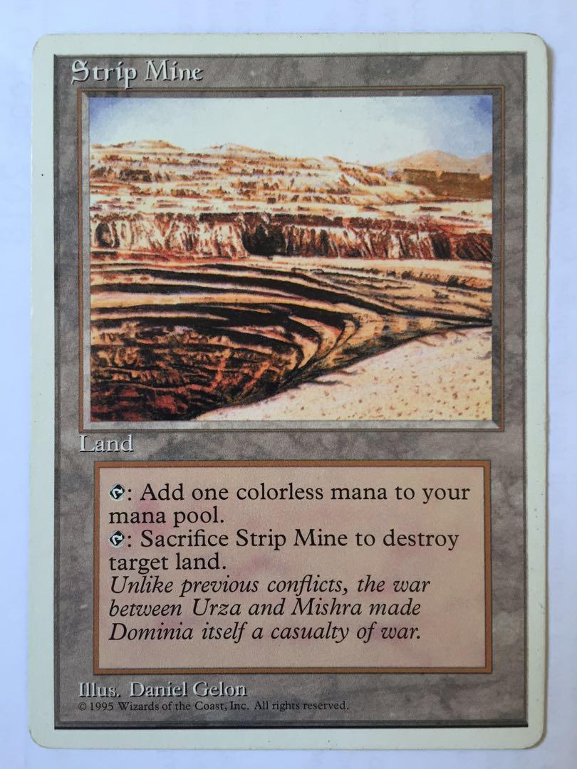 Mtg Strip Mine 4th Ed Toys Games Board Games Cards On Carousell