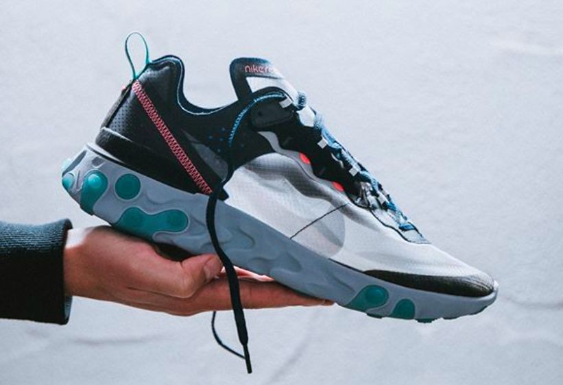 green & blue react element 87 sneakers