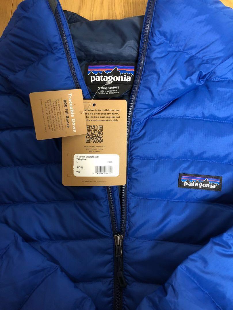 Patagonia men's down sweater hoody viking blue online