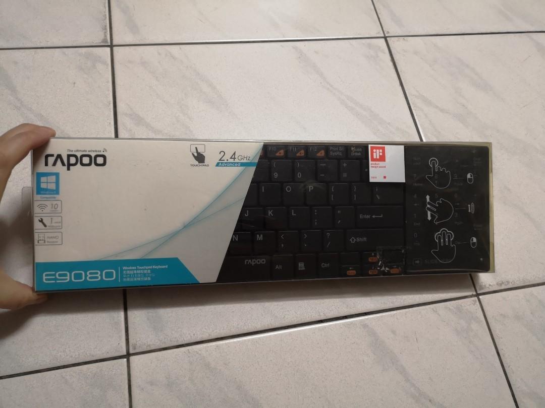Rapoo E9080 Wireless Touchpad Keyboard, Computers & Tech, Parts