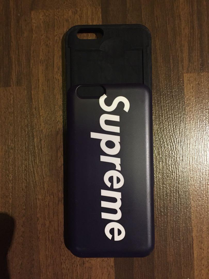 supreme iphone 6/6s casing (with card holder) [fake], Mobile Phones &  Gadgets, Mobile & Gadget Accessories, Cases & Sleeves on Carousell