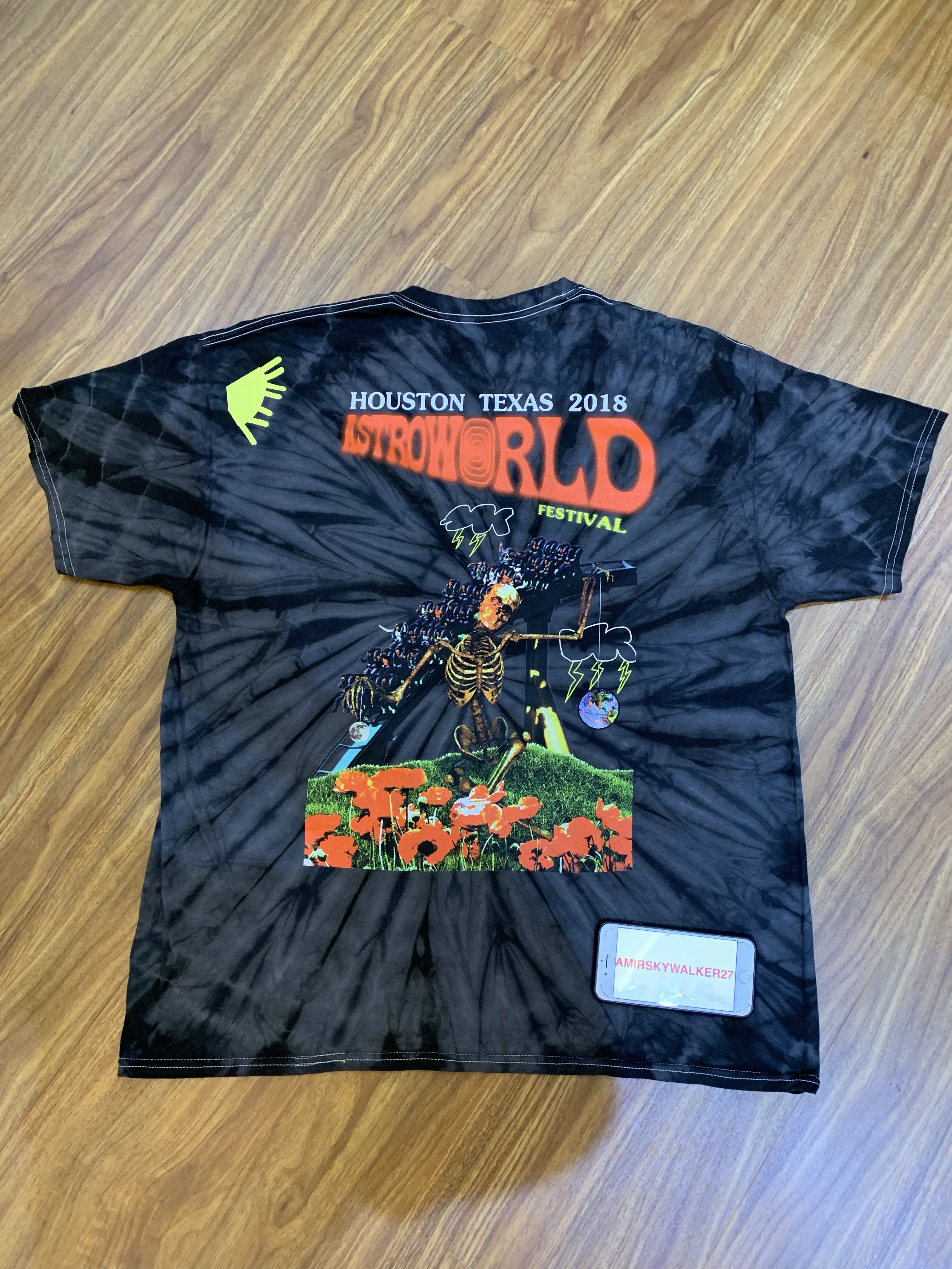 Astroworld festival tie dye shirt discount