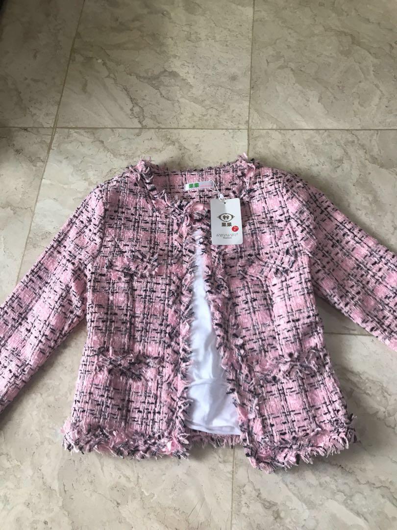Tweed Jacket/Blazer and Shorts Set 