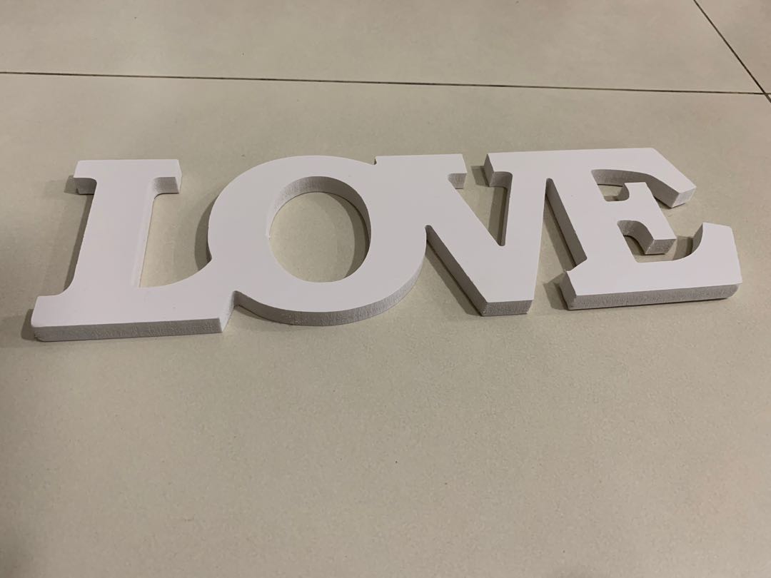 Wooden Word Letter Alphabet Love Wedding Decor Design Craft Photo