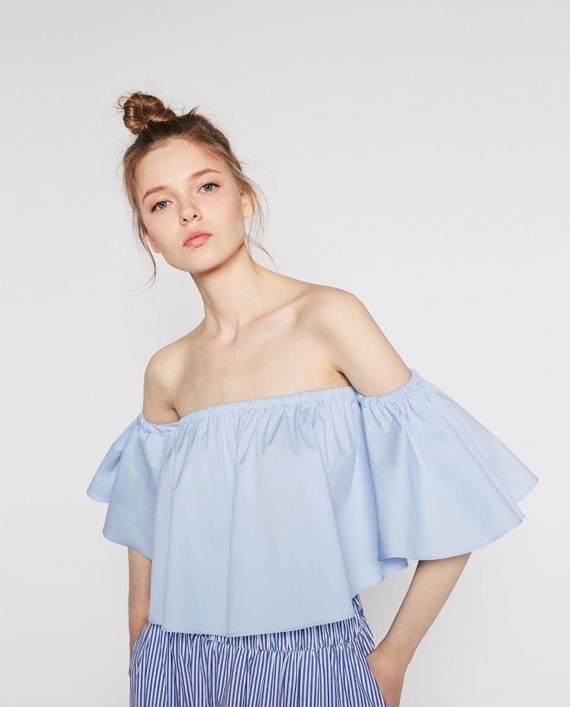 Baby blue best sale off shoulder top
