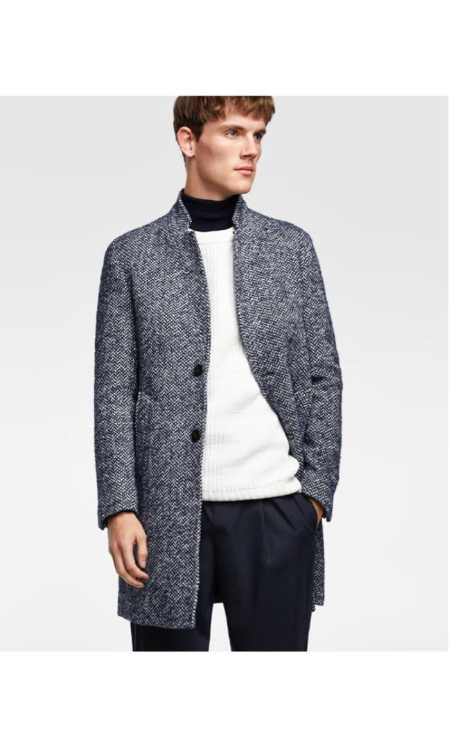 Herringbone coat zara Clearance