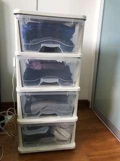 4 tiers plastic storage containers boxes