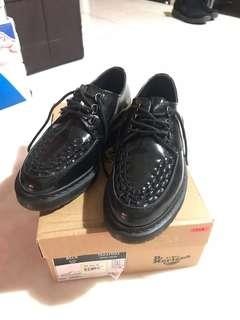 Authentic Dr. Martens Airwair Black Creepers Patent Leather Chunky Boots Sneakers