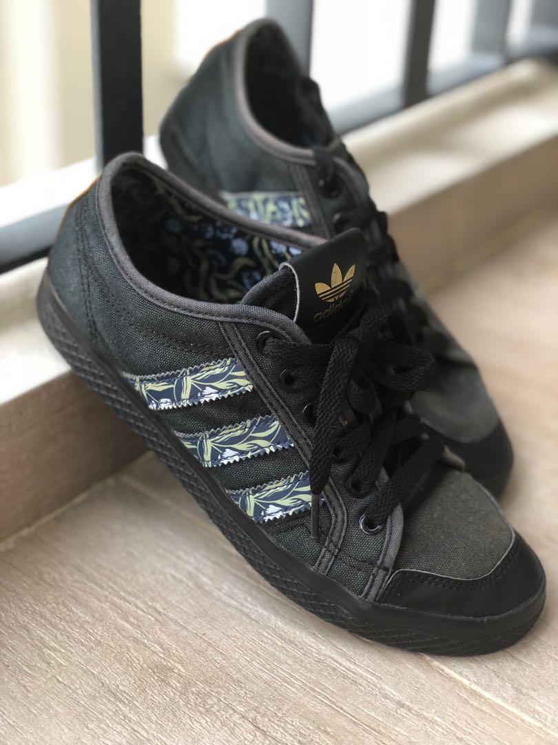 adidas black floral shoes